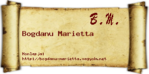 Bogdanu Marietta névjegykártya